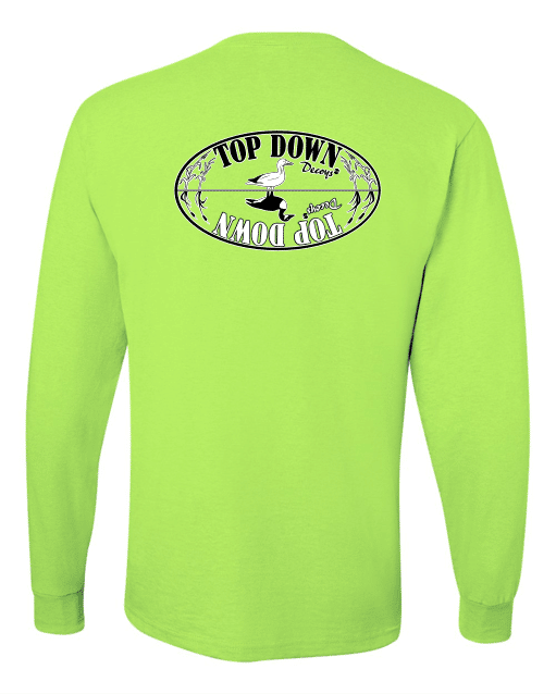Sleeve T-Shirt-Safety Green - Down Decoys